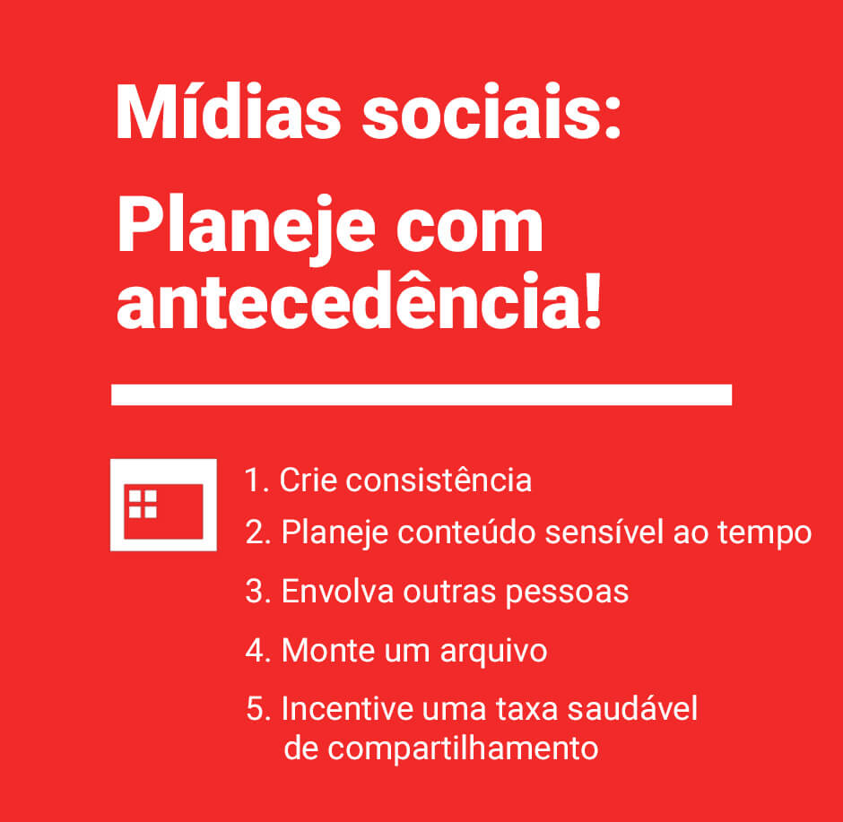 planeje com antecedencia